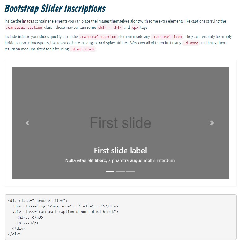  Bootstrap Image Slider Example 