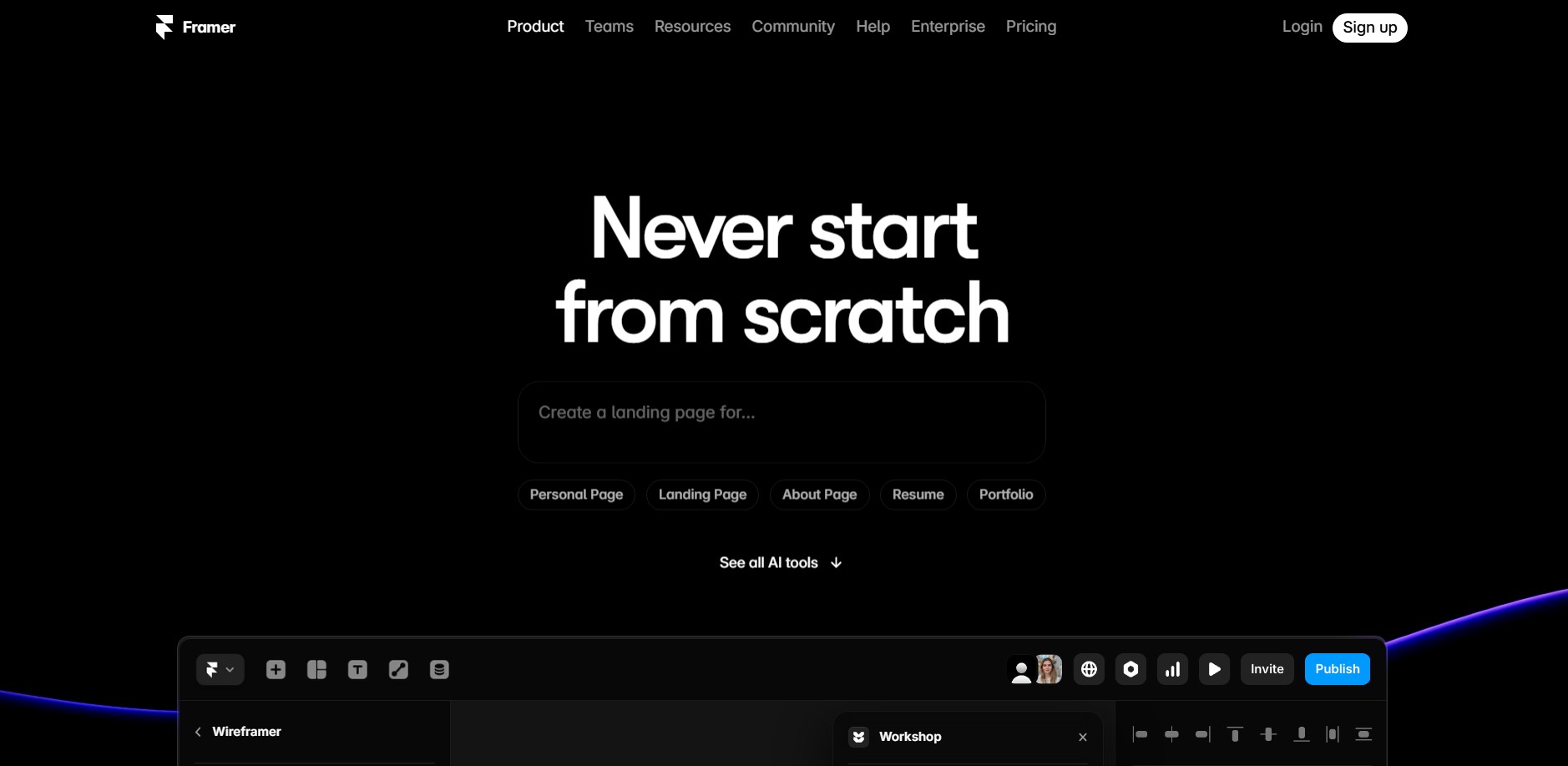 Framer AI Website Builder